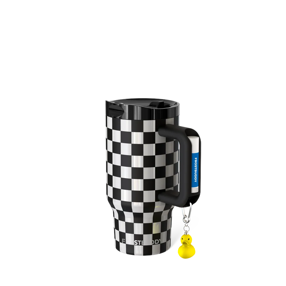 Thicc Buddy 16oz | Black & White Checkered