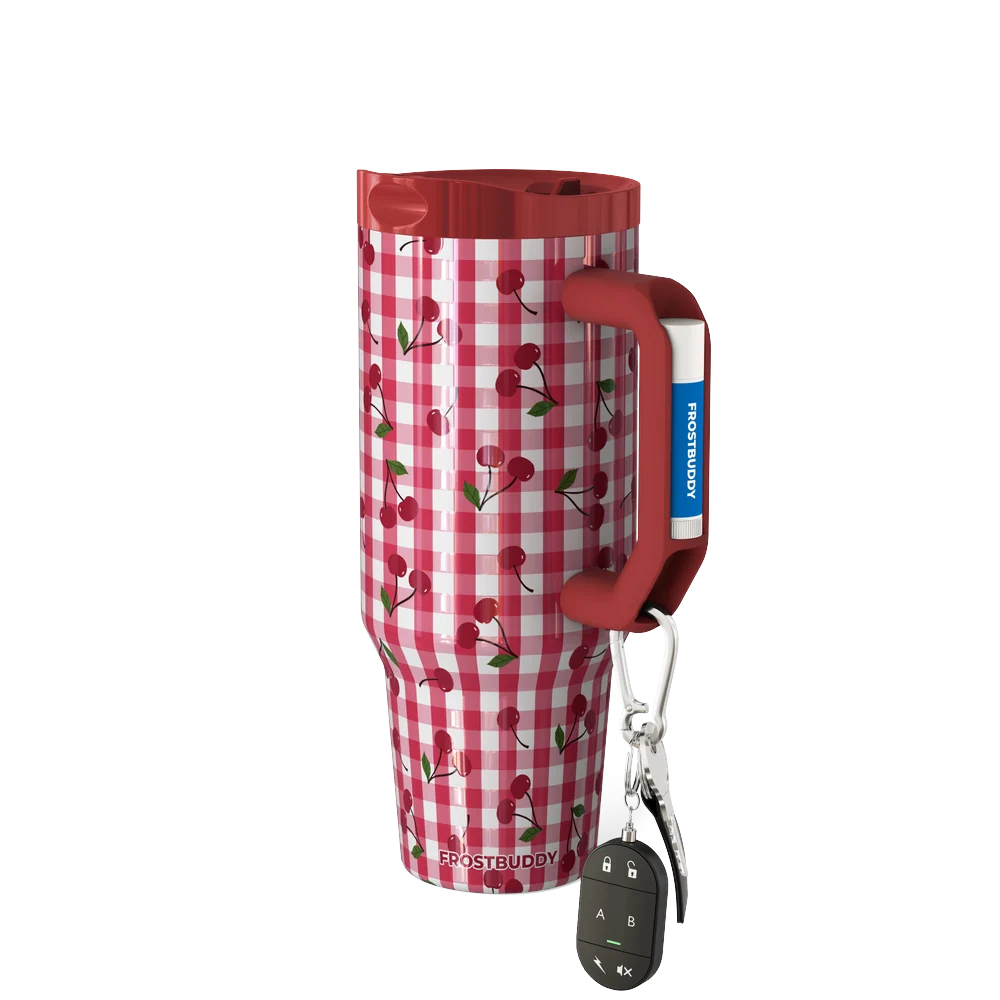 Thicc Buddy 40oz | Cherry Gingham